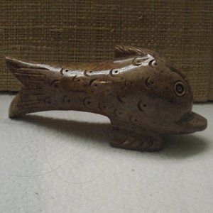 Hand Carved Soapstone Dolphin Figurine
